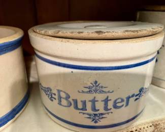 Primitive Butter Crocks 