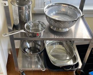 Stainless steel kitchen cart