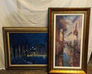 Two Large Framed Paintings