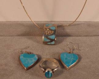 925 Earrings Necklace And Ring