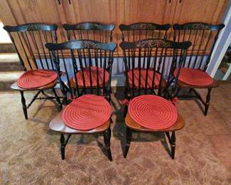 6 Hitchcock Chairs