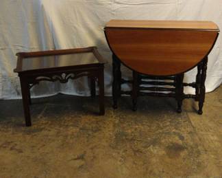 Glass Tray coffee Table And Drop Down Table