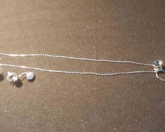 Costume Lavalere Necklace And Earrings