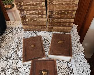 Old leatherbound,  The Works of... 24 volumes, sold all together, we hope!