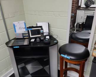 Cabinet and bar stool