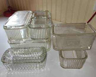 Vintage Glass food saver containers