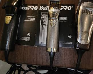 Babyliss pro, Babyliss pro and a Andis Phat master
