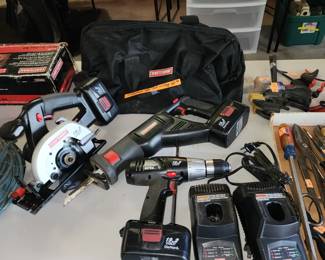 Craftsman tool set, 3 batteries and 2 chargers
