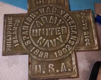 Vintage Spanish American War Grave Marker