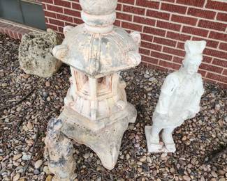 Oriental concrete statues