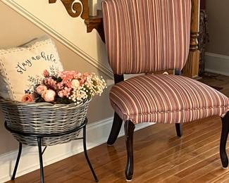 Striped accent chair 