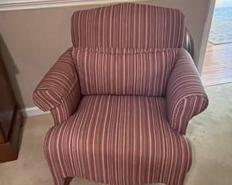 Striped accent chair 