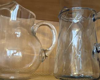 Glass pitchers 