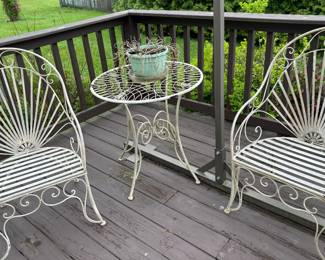 Wrought iron yard set 