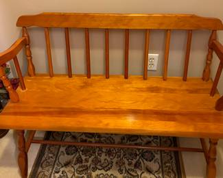 Wooden deacon bench 