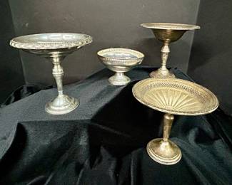 337 Weighted Sterling Pedestal Dishes