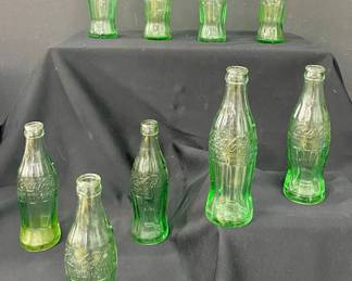  004 849 Green Glass CocaCola Bottles 