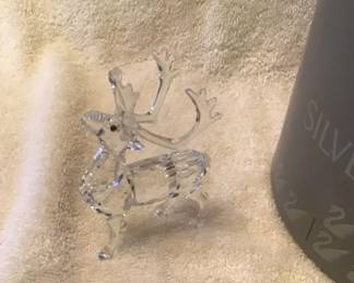 Swarovski Figure Crystal 214821 Reindeer Excellent condition w/ box 003-018