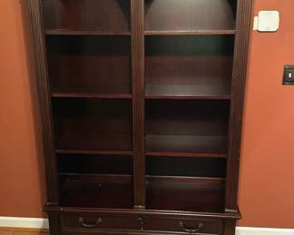 Double Arched Library Bookcase with Drawer 