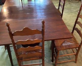 Drop Leaf Table and Five Chairs