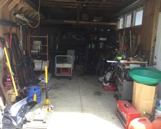 Outside shed w/yard/garden equipment and misc.