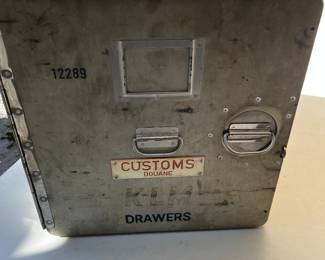 Vintage Customs KLM Metal One Drawer Cabinet