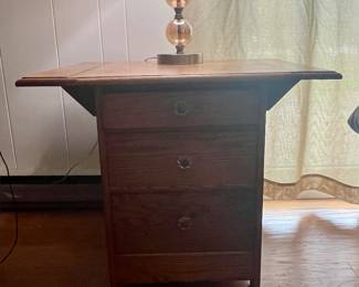 Side table, 29 “ wide 23.5” deep and 2r.25” tall,  with 3 drawers