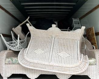 30’ truck filled with wicker and other outdoor furniture