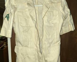 WWII Marine Corps Women's Reserve Summer Dress Uniform (skirt included) Buttons were taken off.