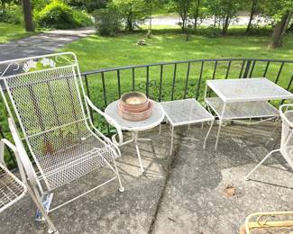Vintage metal patio furniture