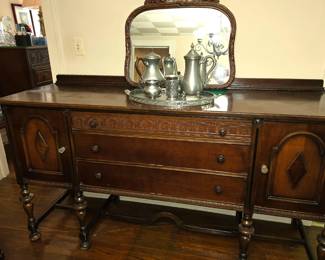 Matching Antique Buffet Cabinet