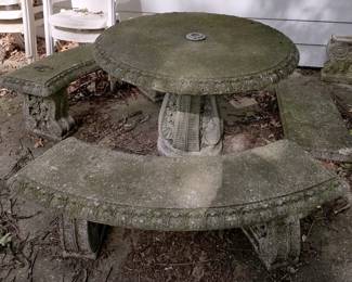 Concrete Table and chairs