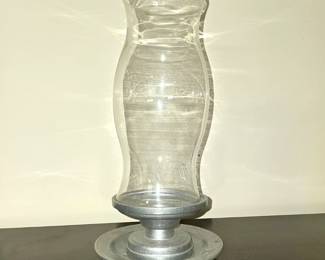 Pewter candle holder