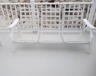 Outdoor sofa by Telescope, cushions available (not shown)