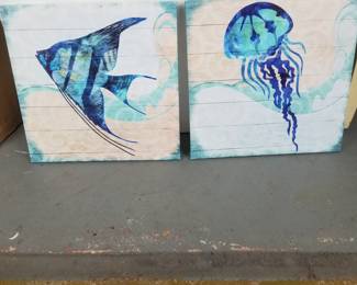 Sea creatures on canvas