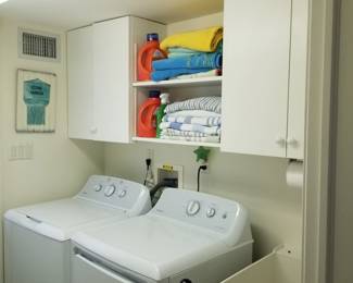 Laundry room cabinets - sorry, owner keeping washer & dryer