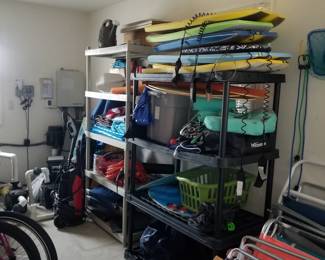 Boogie boards and water toys