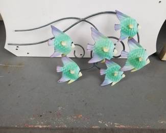 Metal fish wall art