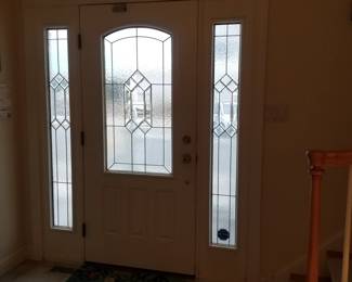 Entry door with side lights - interior view