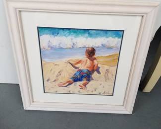 Boy on beach art