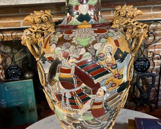 Huge Antique Japanese Satsuma Vase
