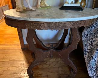 Marble Top Victorian Style Table