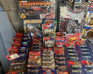 Dale Sr memorabilia table 