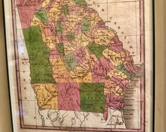 Vintage antique Georgia maps