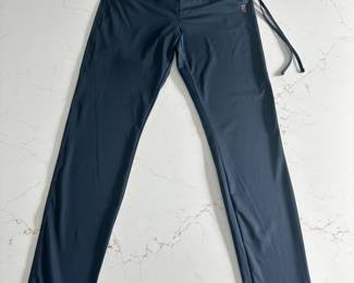 Midnight Blue High Waisted With Drawstring Athletic Pants 