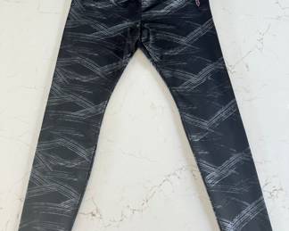 Black with White Lines Women’s Athletic Pants-Signature Series 