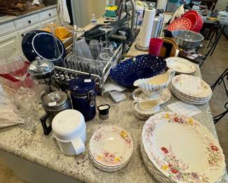 Spode china, misc kitchen goods