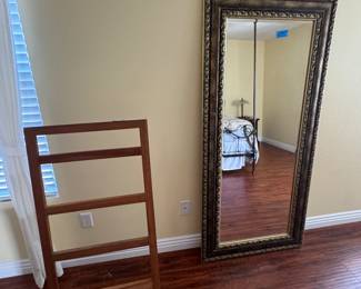 large full length mirror & blanket rack