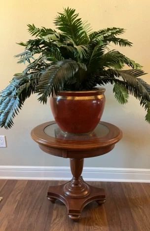 Accent Table with Large Planter