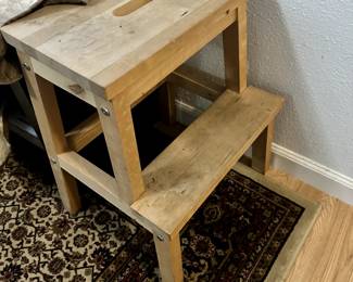 Wood footstool